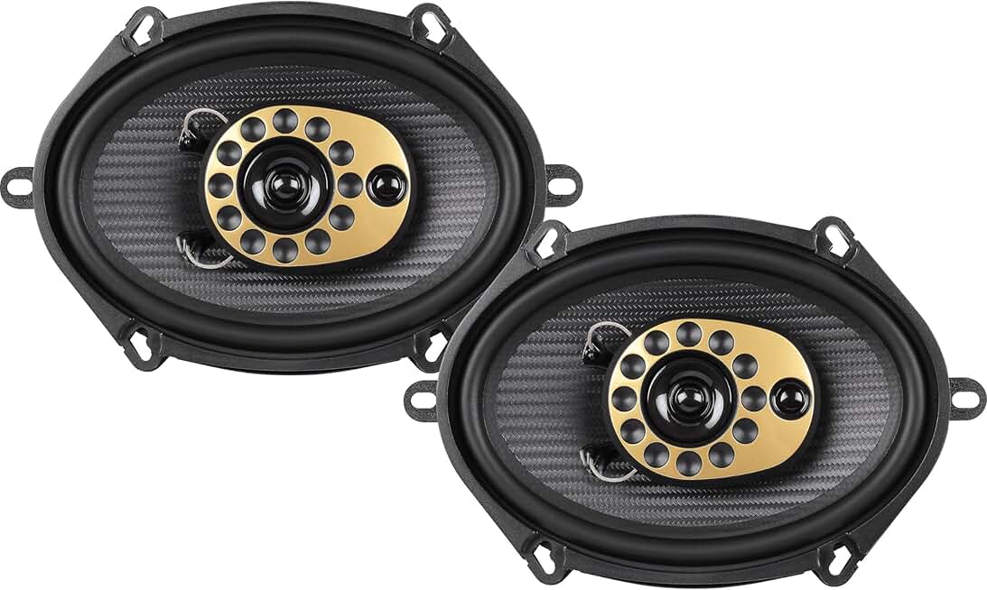 Pair of 5x7 and 6x8 50W RMS 4-Ohm 3-Way Speakers