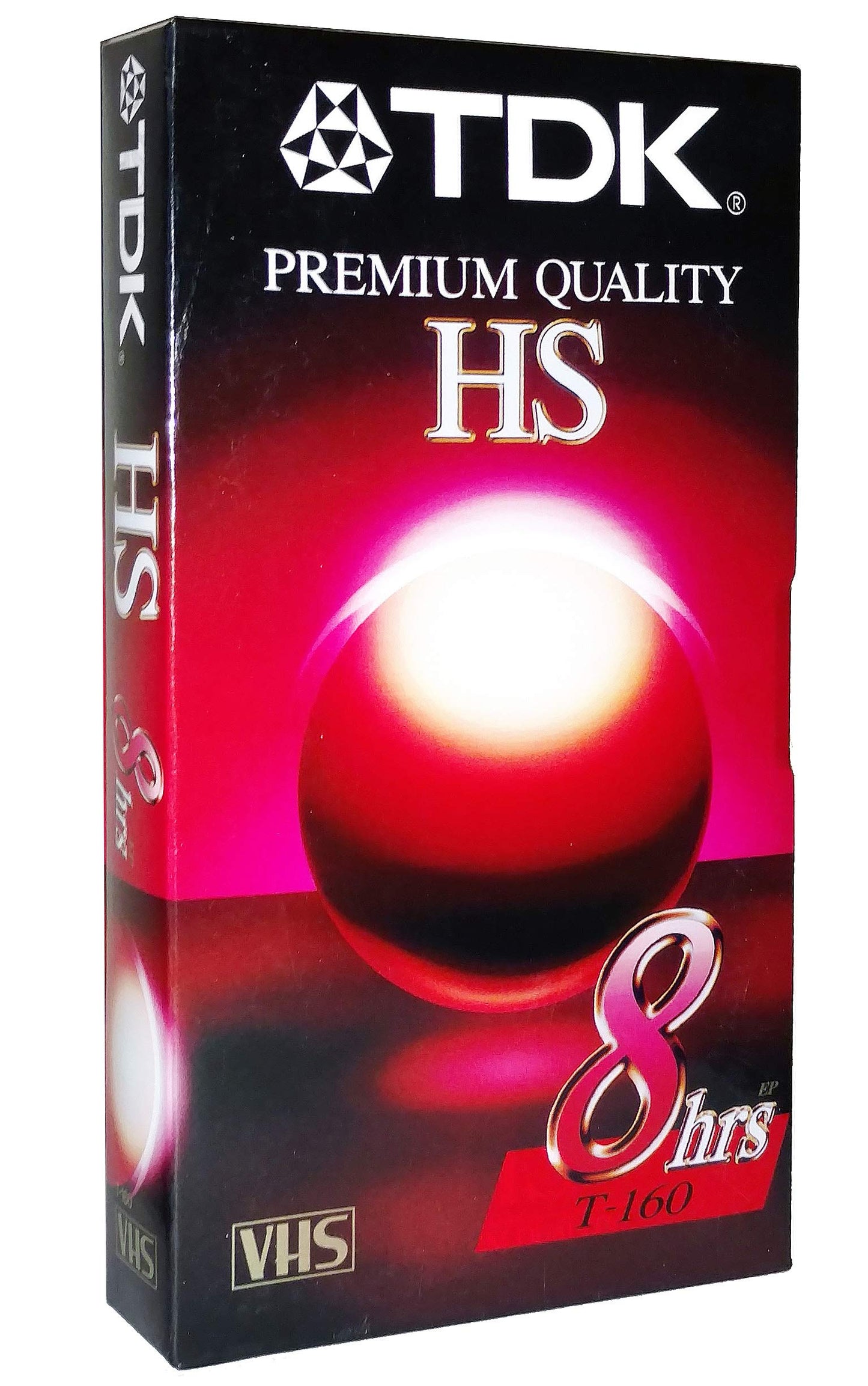Premium Quality HS T-160 8 Hour EP Video Cassette Tape - Ideal for everyday recording and playback of your favorite programs performance, even under repeated use