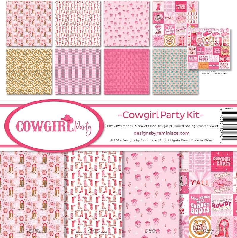 Cowgirl Party Scrapbook Collection Kit