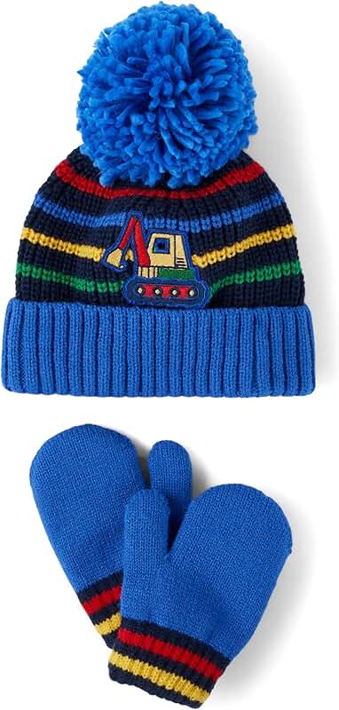 Baby and Toddler Winter Hat and Mittens Set