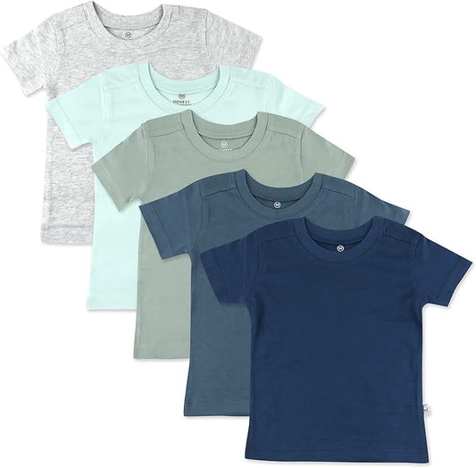 Set of five organic cotton baby T-shirts