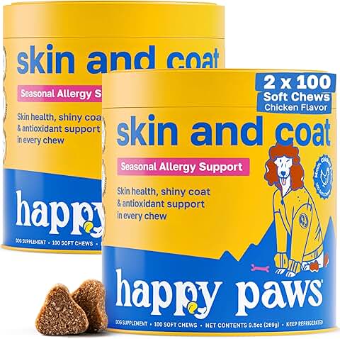 Dog Skin and Coat Supplement for Shedding and Hair Growth