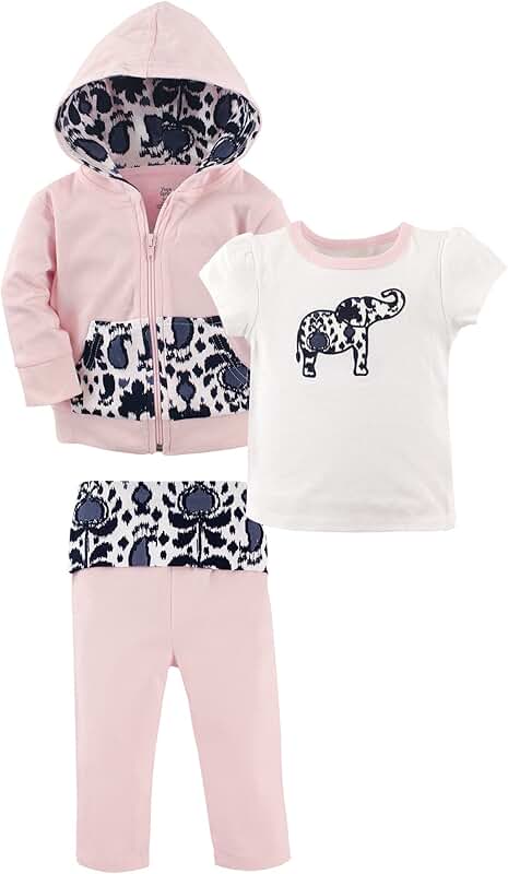 Baby and Toddler 3-Piece Jacket, Top, and Pants Set