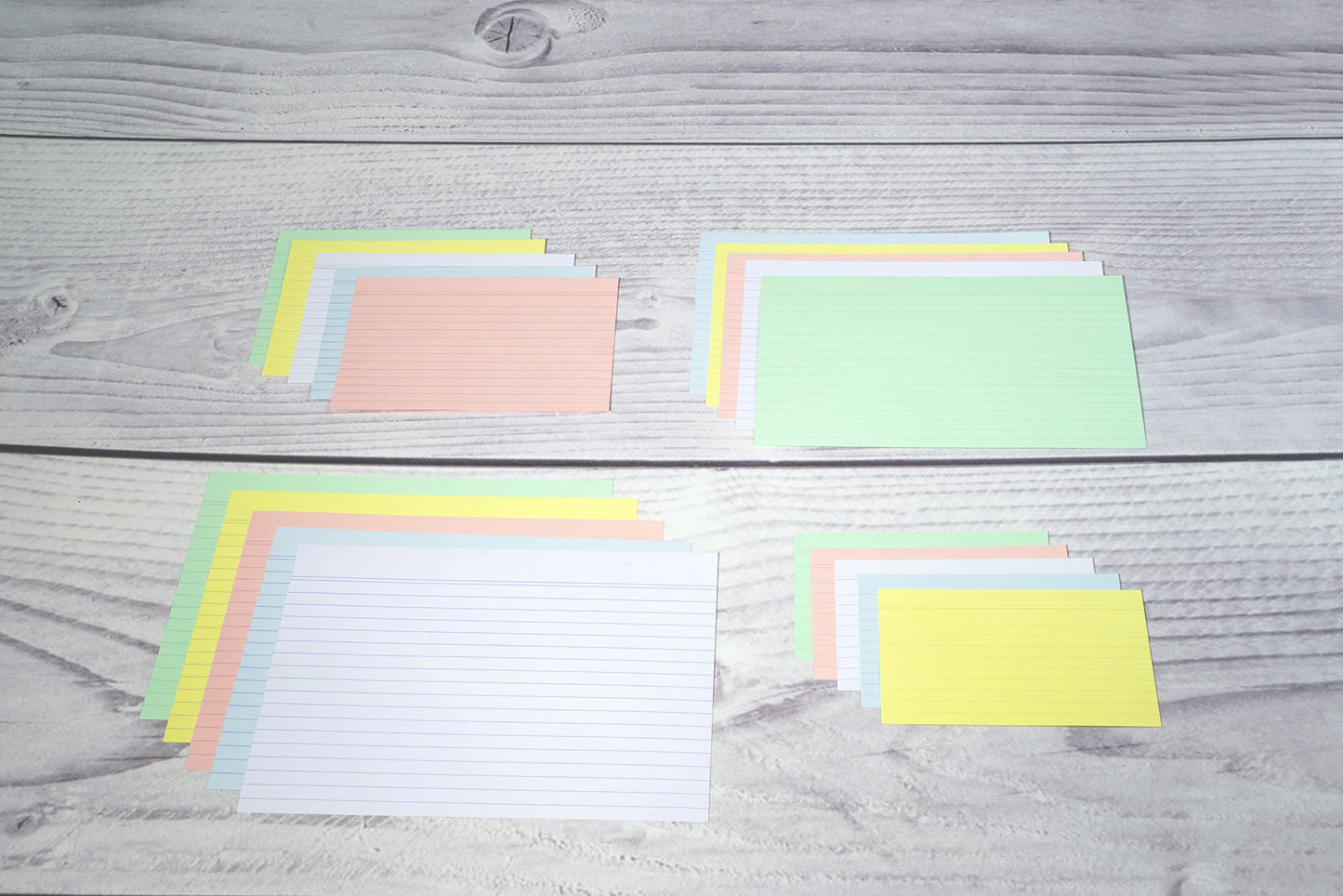 White Bristol Record Cards, 125x200mm, 100-pack