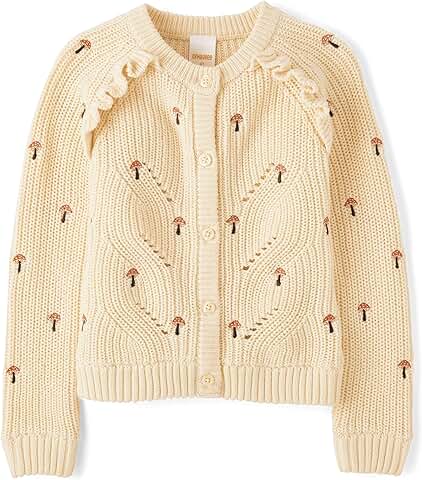Girls and Toddler Long Sleeve Button-Up Cardigan