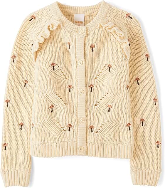 Girls and Toddler Long Sleeve Button-Up Cardigan