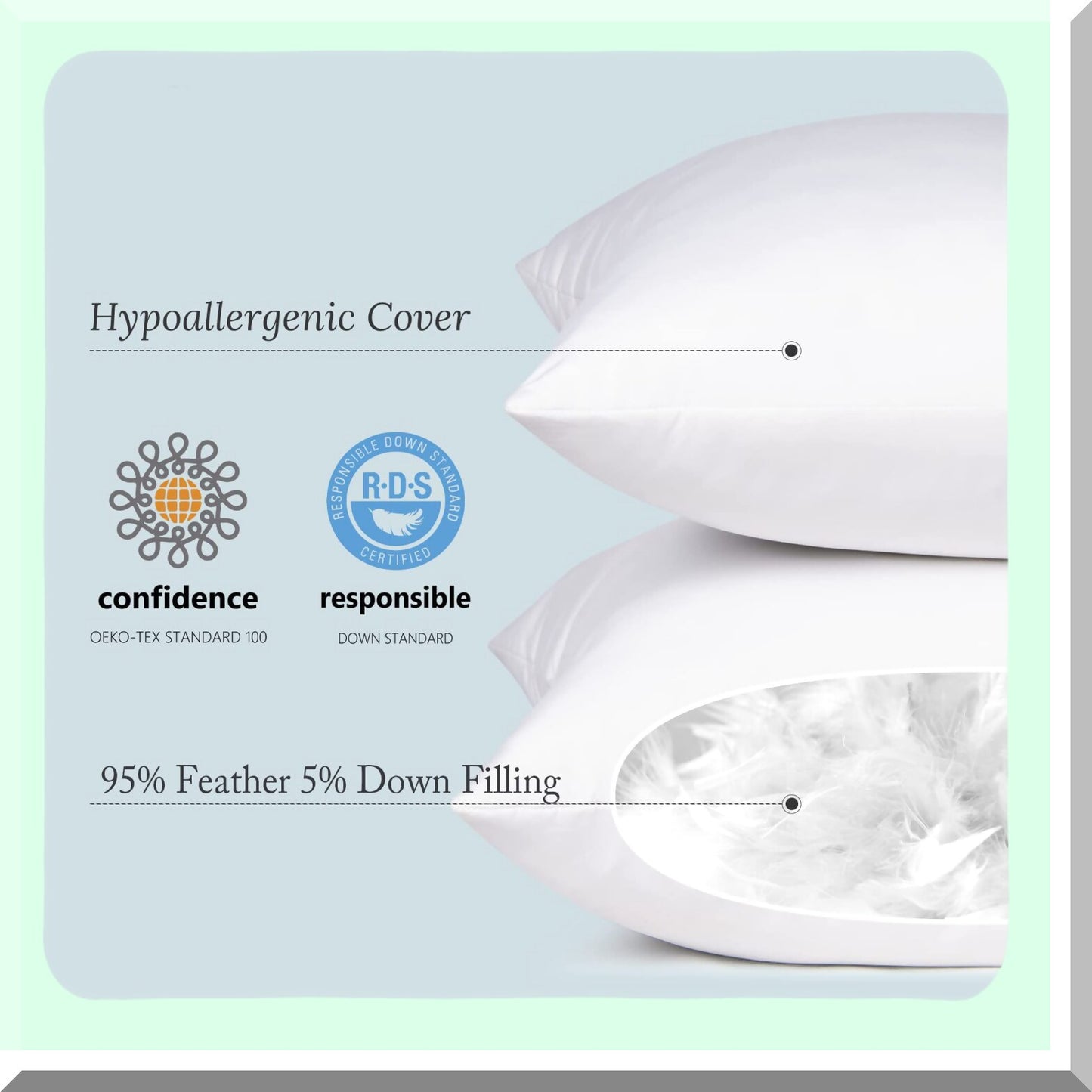 Luxury Plush Euro Pillow Insert - 30x30 Down Throw Cushion for Bed, Couch & Sofa Decor - Premium 1 Pack Square Pillow Insert for Home Décor