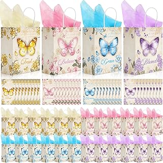 36 Christian Gift Bags with Blessing Cards and Tissue