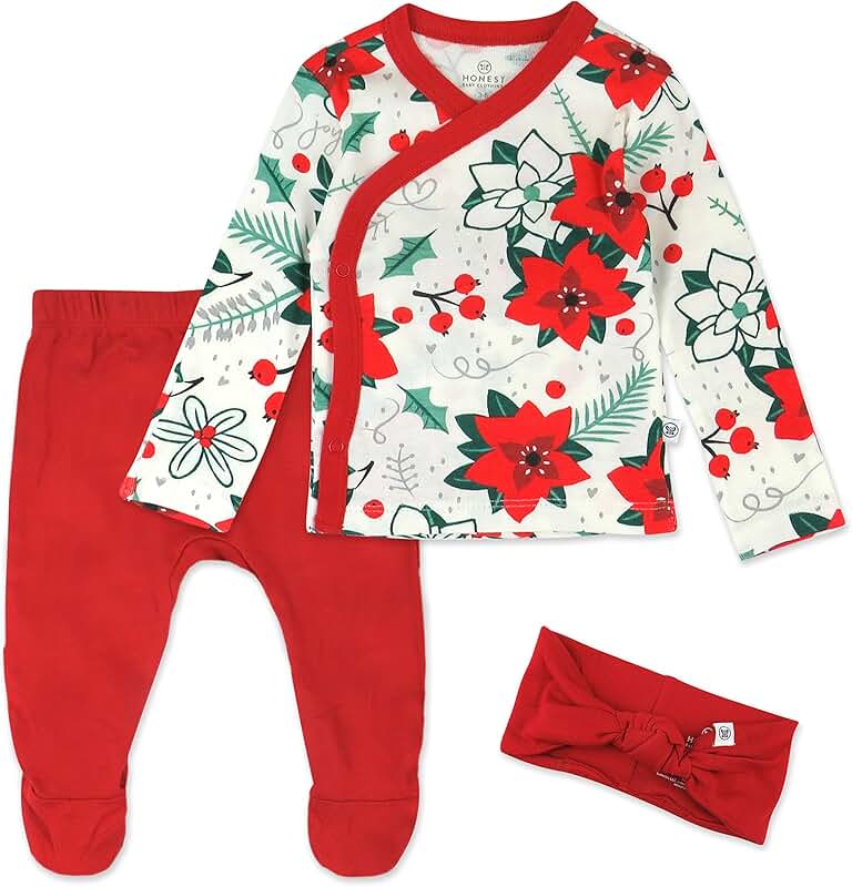 Organic Cotton Baby Kimono and Pant Set