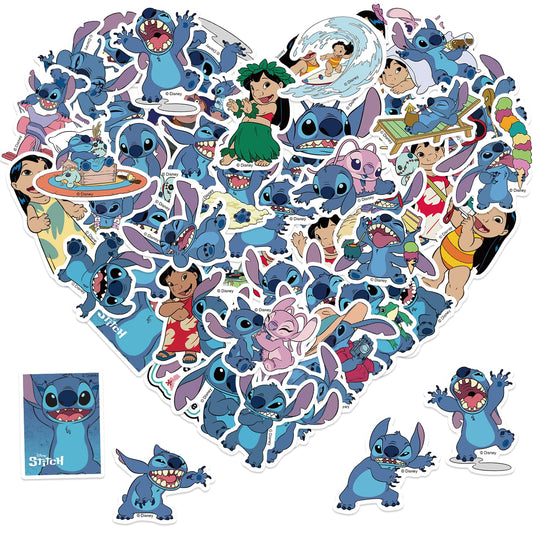 50pcs Cartoon Lilo & Stitch Stickers for Laptop and More