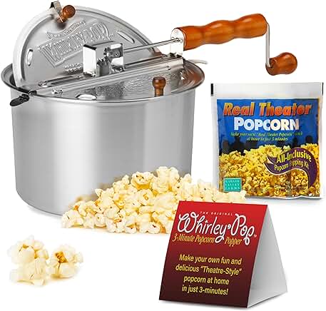 Silver Popcorn Popper Kit with Nylon Gears