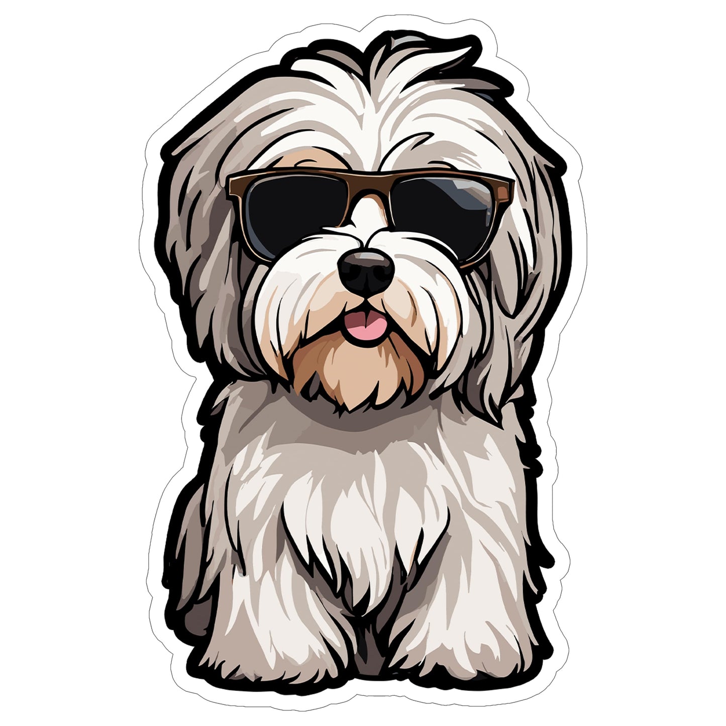 4-Inch Havanese Dog Sticker for Water Bottles and Laptops