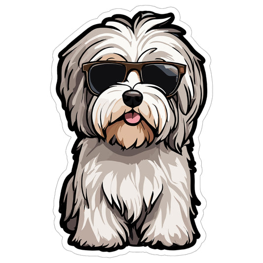 4-Inch Havanese Dog Sticker for Water Bottles and Laptops