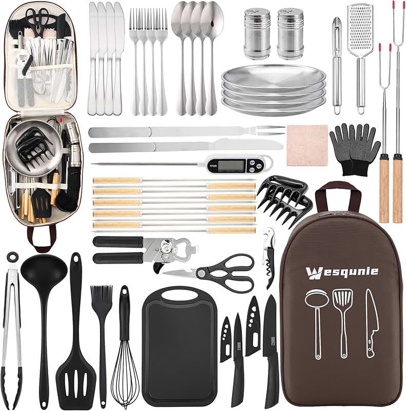 10-Piece Non-Stick Cookware Set for Camping