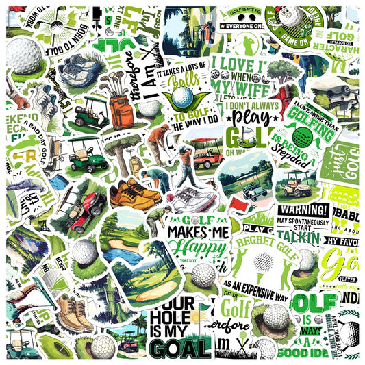108 Funny Golf Sayings Vinyl Stickers for Outdoor Use