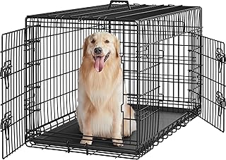 42-Inch Double Door Metal Dog Crate with Divider