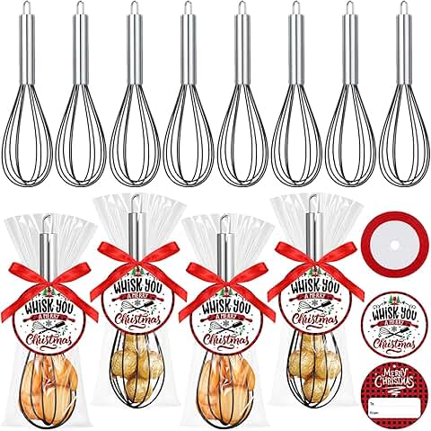 12-Pack Christmas Wire Whisk Gift Set for Baking