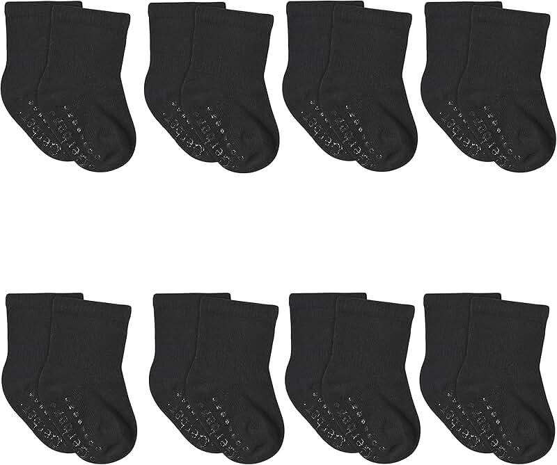 Baby 8-Pack Comfortable Jersey Crew Socks