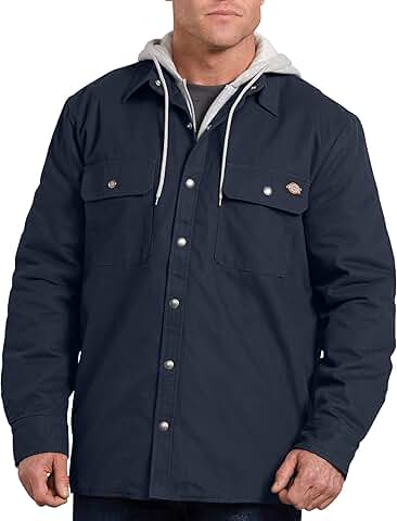 Men's Relaxed Fit Hooded Quilted Shirt Jacket