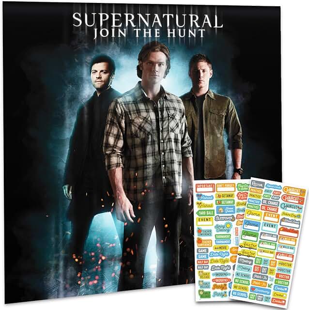 Supernatural 2026 Wall Calendar with Reminder Stickers