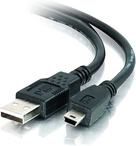 USB 2.0 A to Mini-B Cable, 6.56 Feet, Black
