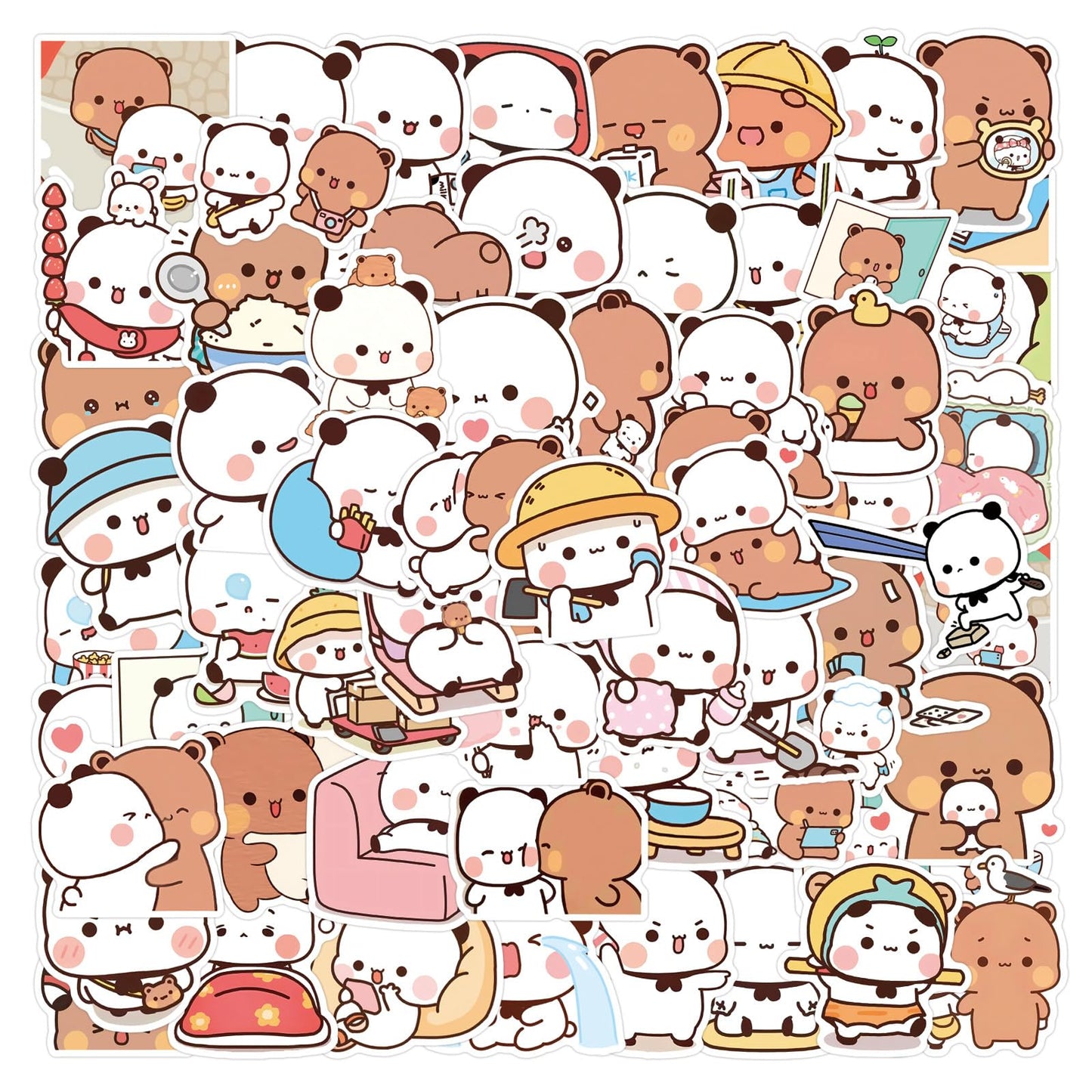 100 Cute Cartoon Stickers for Water Bottles and Laptops