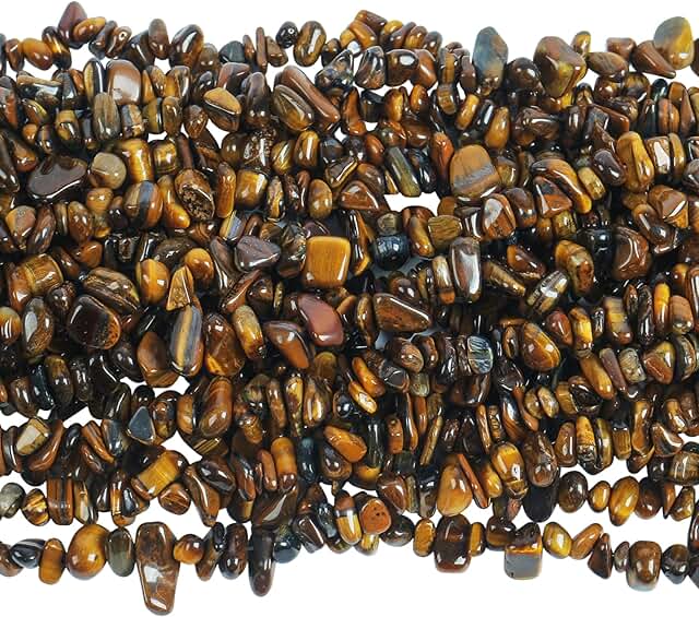 90-Inch Tiger's Eye Crystal Bead Strand for Jewelry