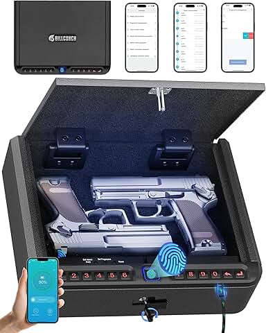 Biometric Gun Safe with 4-Method Quick Access