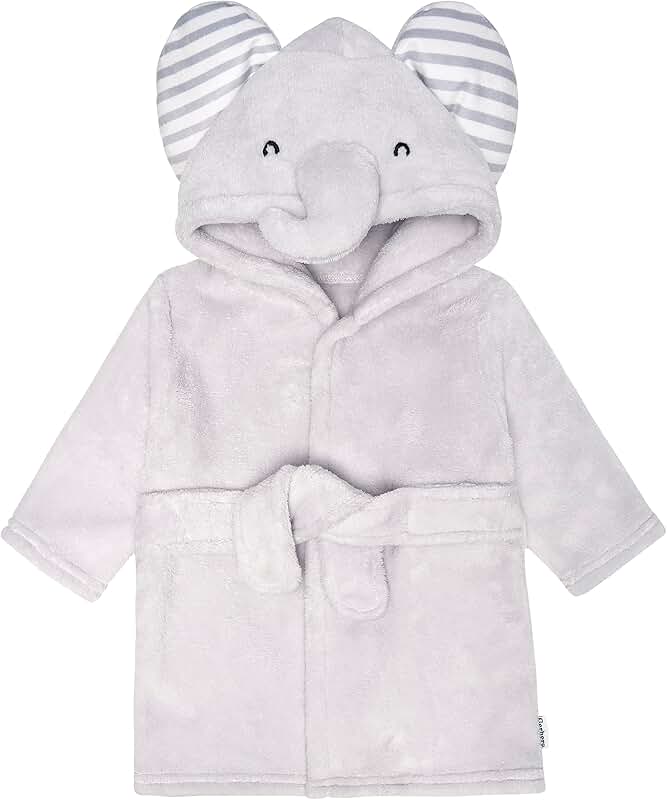 Soft Hooded Baby Animal Bathrobe