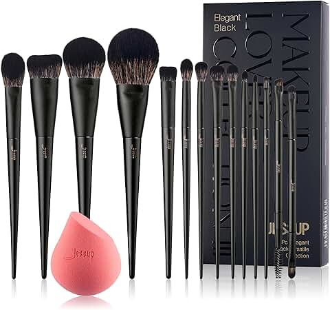 14-Piece Makeup Brush Set with Sponge