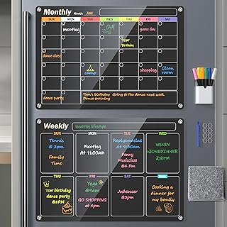 Acrylic Magnetic Dry Erase Board Set with Markers
