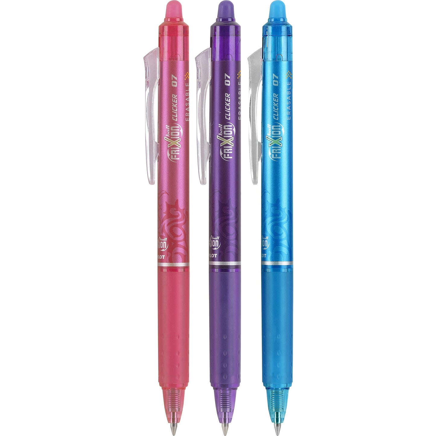 Erasable Refillable Fine Point Gel Ink Pens, 3-Pack