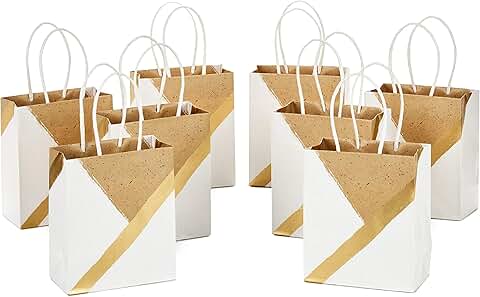 6-inch Small Paper Gift Bags, 8-Pack