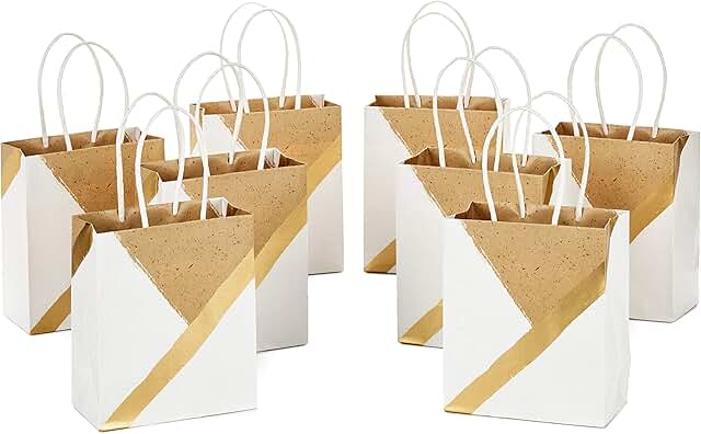 6-inch Small Paper Gift Bags, 8-Pack