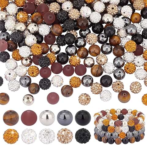 200pcs Beads for Jewelry Making in 10 Styles