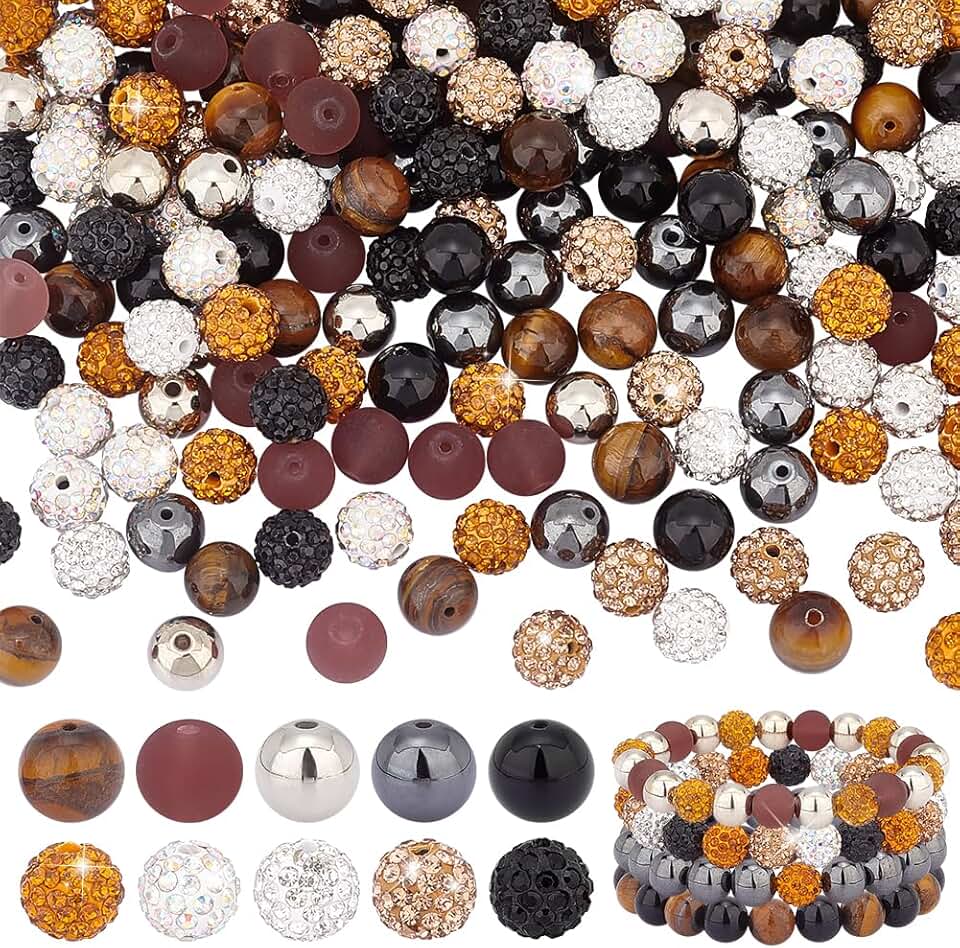 200pcs Beads for Jewelry Making in 10 Styles