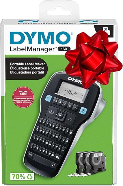 Portable Label Maker with Easy-Use Keys and Large Display