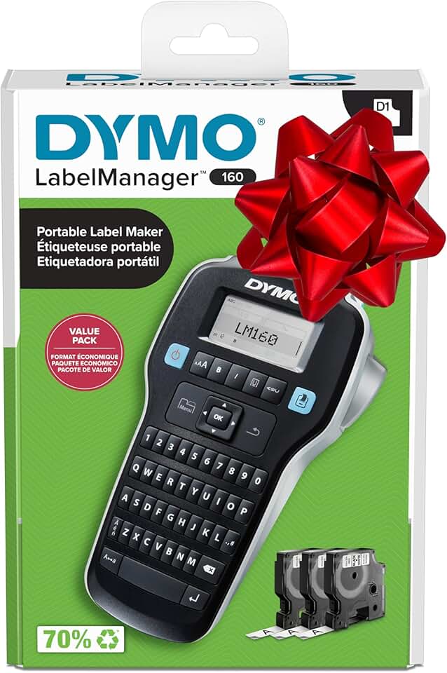 Portable Label Maker with Easy-Use Keys and Large Display