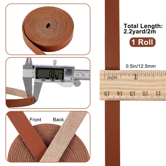 Leather Cord 79" x 1/2" Matte Brown