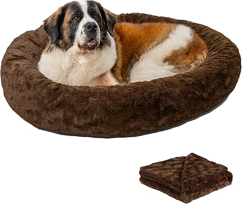 Best Friends Calming Donut Cuddler Bed and Blanket Set