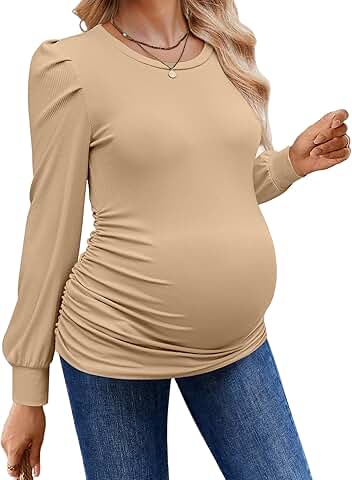 Women's Long Sleeve Maternity Knit Tops
