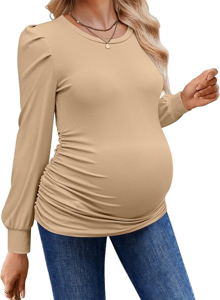 Women's Long Sleeve Maternity Knit Tops