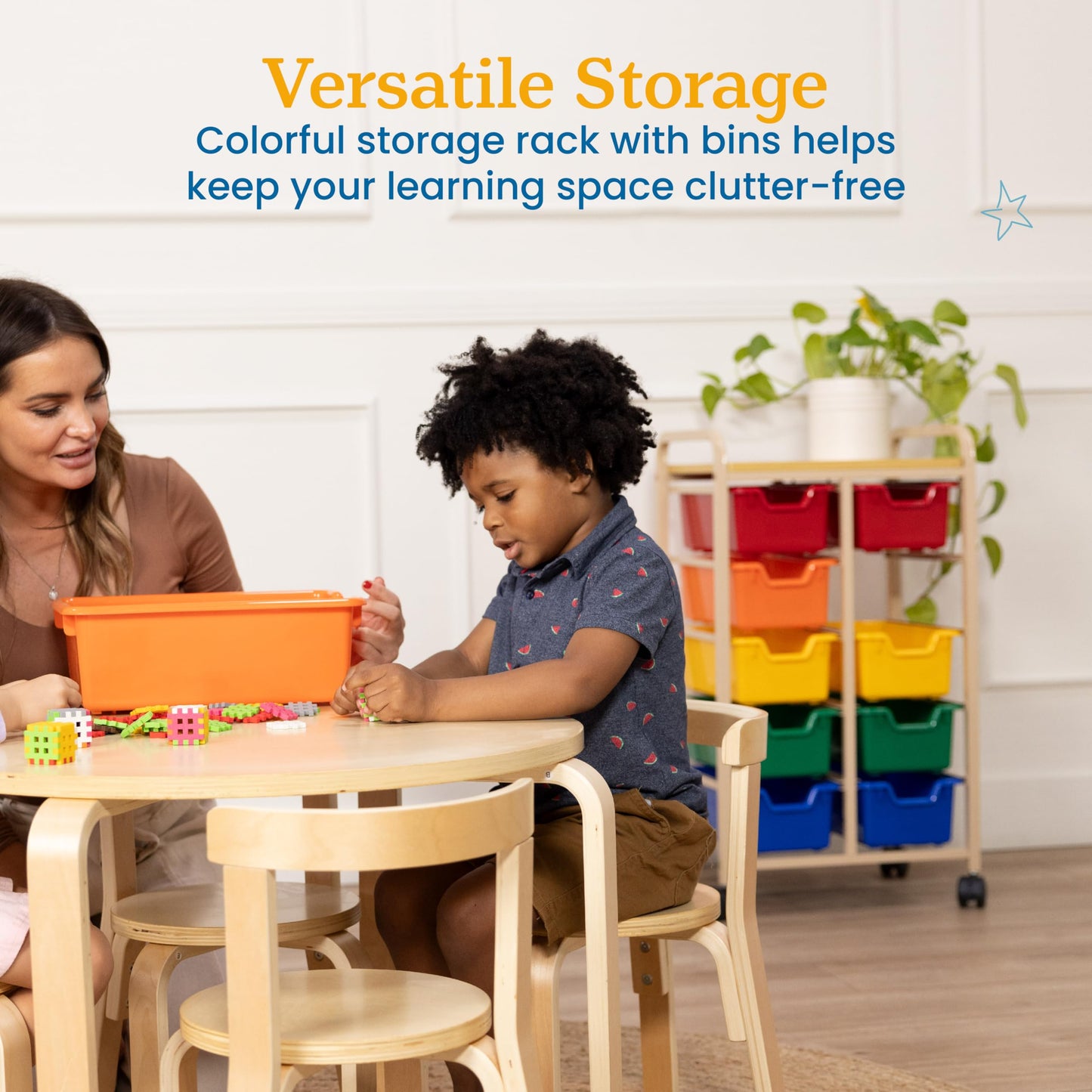 Mobile Storage Cart with 10 Bins