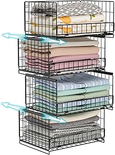 4-Tier Sliding Closet Organizer and Storage Shelves