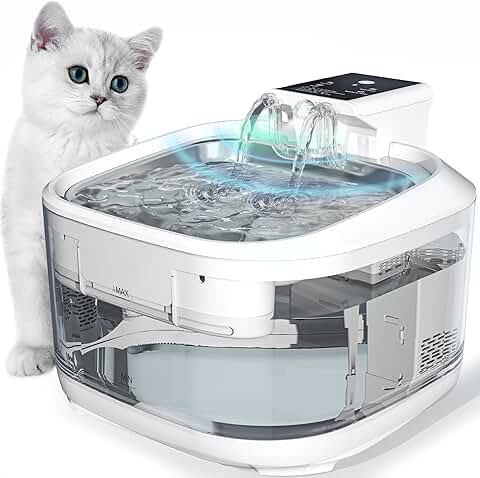 Wireless Cat and Dog Water Fountain with Motion Sensor