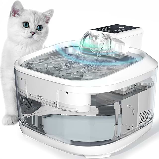Wireless Cat and Dog Water Fountain with Motion Sensor