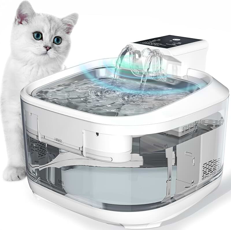 Wireless Cat and Dog Water Fountain with Motion Sensor
