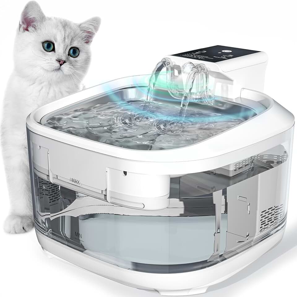 Wireless Cat and Dog Water Fountain with Motion Sensor