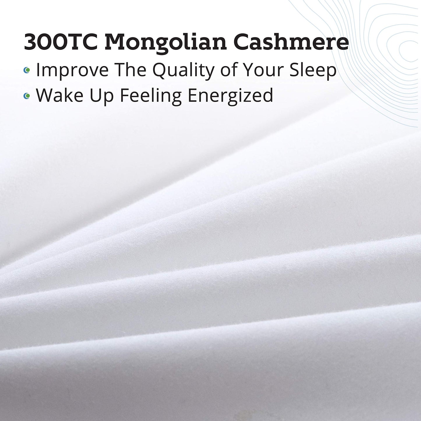 Cashmere and Tourmaline Fiber Filled Comforter with Bio-Magnetic Therapy, 300 TC Queen)
