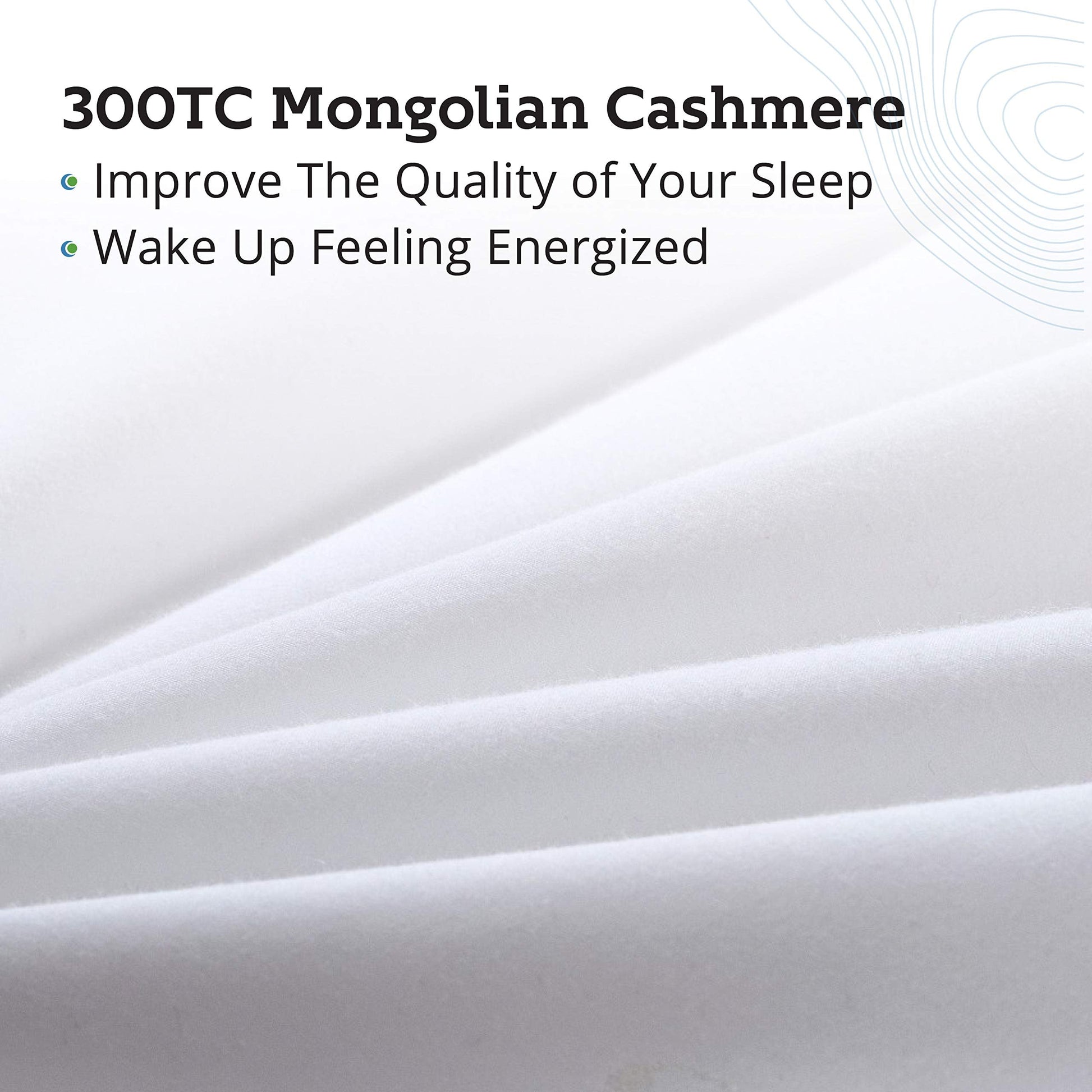 Cashmere and Tourmaline Fiber Filled Comforter with Bio-Magnetic Therapy, 300 TC Queen)